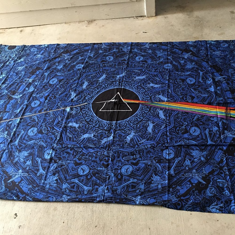 Y2K 60x80 Tapestry  PINK FLOYD 3D Prism Dark Side   New Old Stock